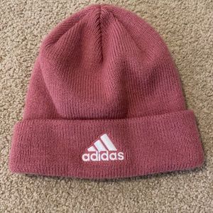 Adidas Beanie Stocking Hat - rose pink color.